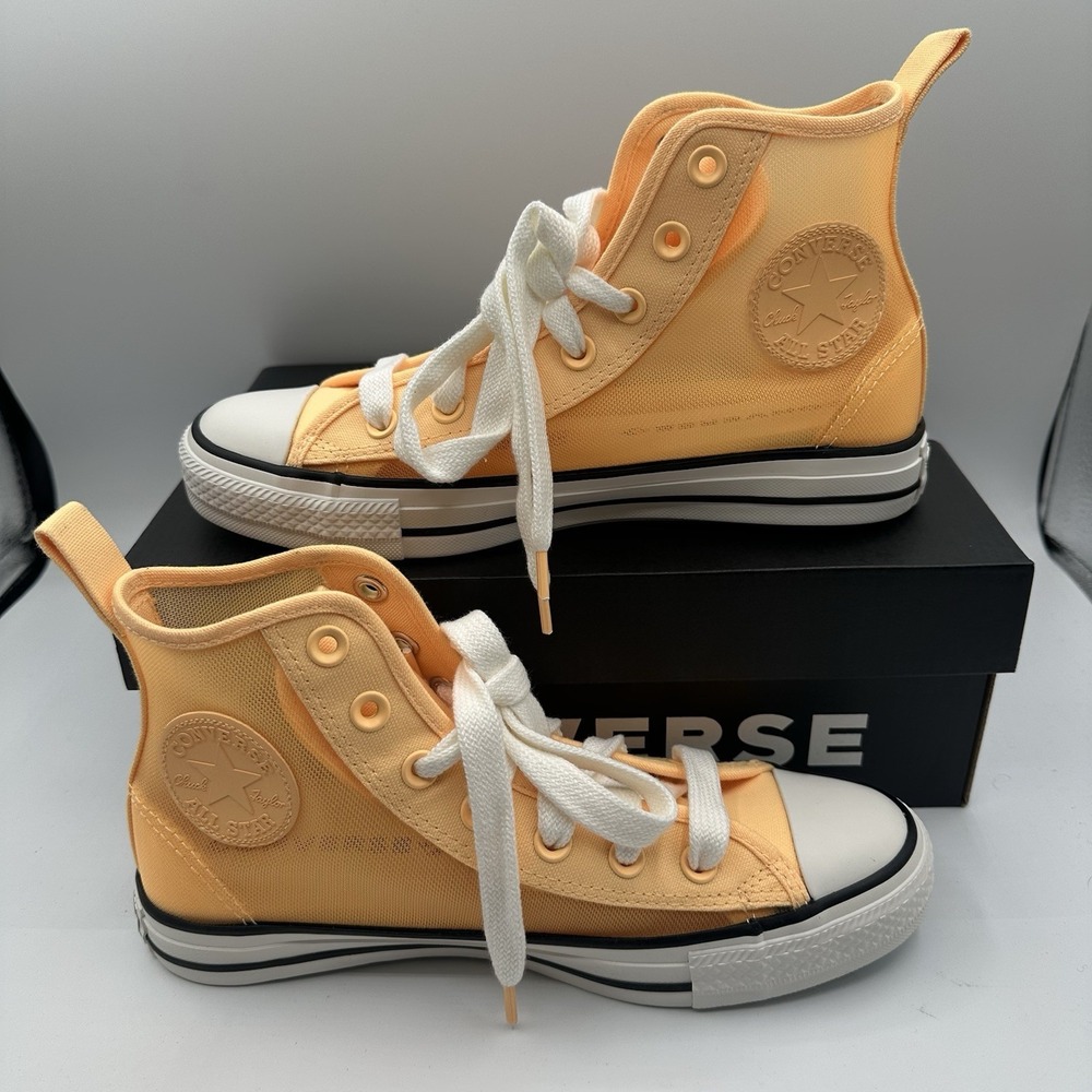 Converse Chuck Taylor All Star Mesh Hi Shoes Womens 7.5 Neon Dawn Orange Sneaker